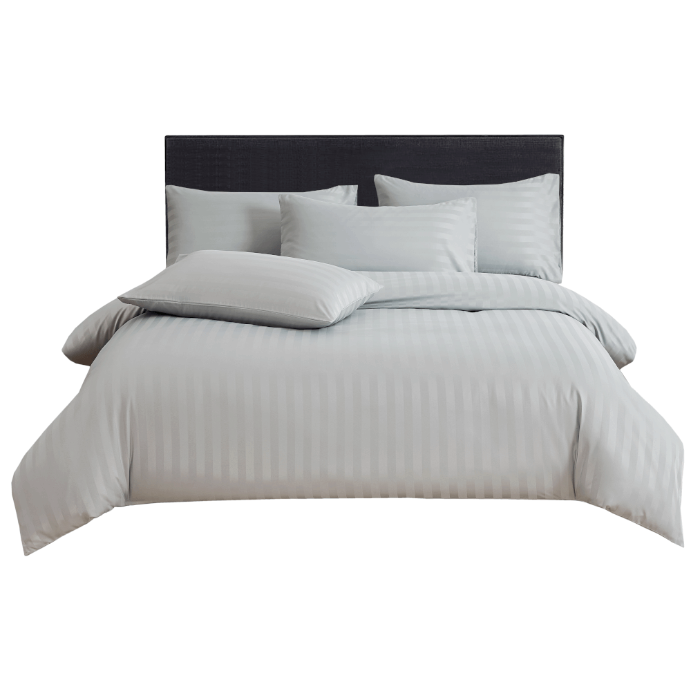 ชุดผ้าปูที่นอน 3.5 ฟุต 3 ชิ้น IBED ลายริ้ว SILVER GRAY